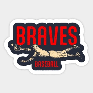 BRAVES Vintage Catch Sticker